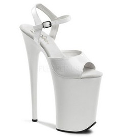 Босоножки Pleaser белые INF909/W/M