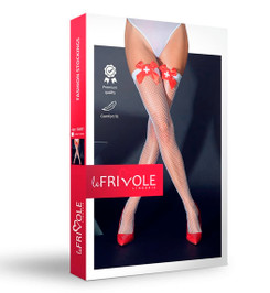 Чулки медсестры белая сетка Le Frivole