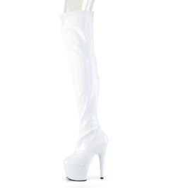 Ботфорты на платформе Pleaser белые ADO3000HWR/WHG/M