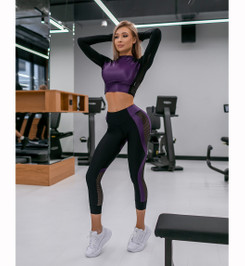 Лосины укороченные Move UP "Black & Limbo" Bona Fide