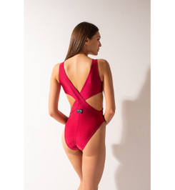 Боди бордовое Twist Shark