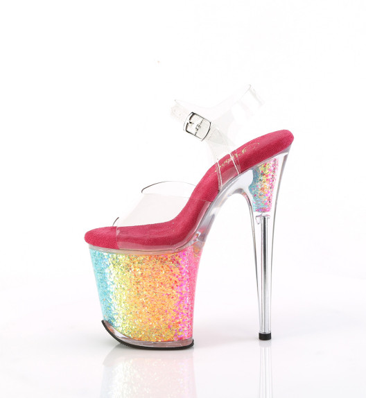 Стрипы тройки Pleaser розовые FLAM808RG-02/C/RBOWG