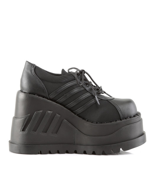 Ботинки на платформе Demonia Pleaser черные STO08/B/PU