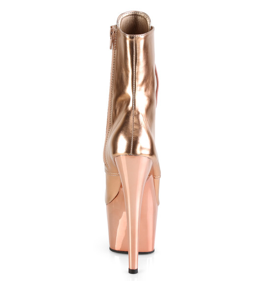Ботильоны на платформе Pleaser розовое золото ADO1020/ROGMPU/ROGCH