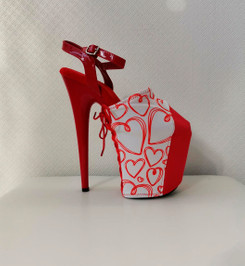 Защита на стрипы красные Love Lace