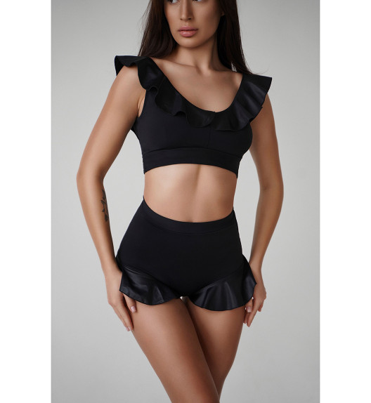 Топ черный mix Sun Shark