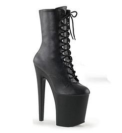 Ботильоны на платформе Pleaser черные матовые XTM1020/BPU/M
