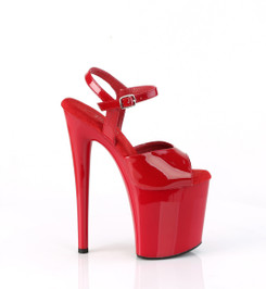 Босоножки на платформе Pleaser красные NAU809/R/M