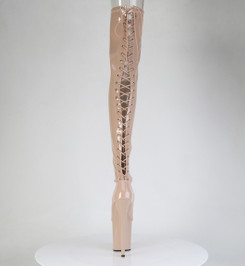 Ботфорты на платформе Pleaser бежевые FLAM3850/ND/M