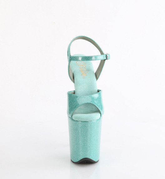 Стрипы Pleaser голубые с блеском FLAM809GP/AQG/M