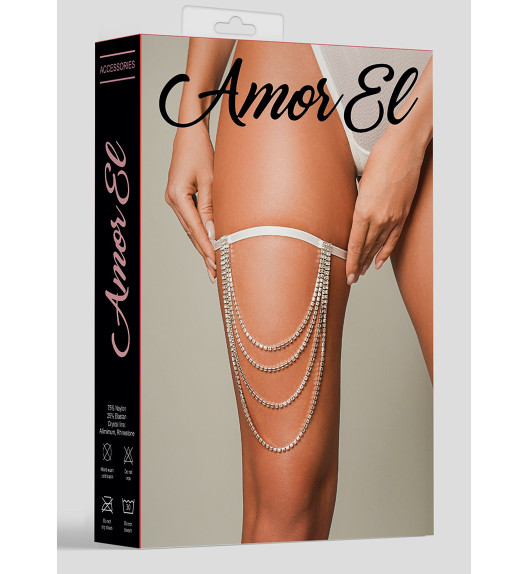 Украшение на ногу с цепочками из кристаллов