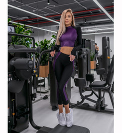 Лосины укороченные Move UP "Black & Limbo" Bona Fide