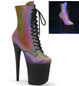 Ботильоны на платформе Pleaser хамелеон FLAM1020REFL/RBOW/B