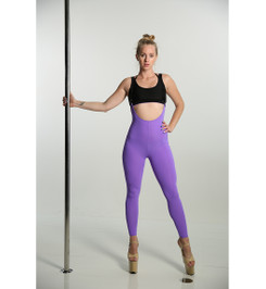 Леггинсы на подтяжках фиолетовые Shark