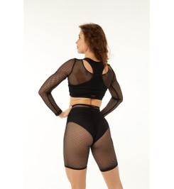 Велосипедки черные в крупную сетку Jaya Polerina