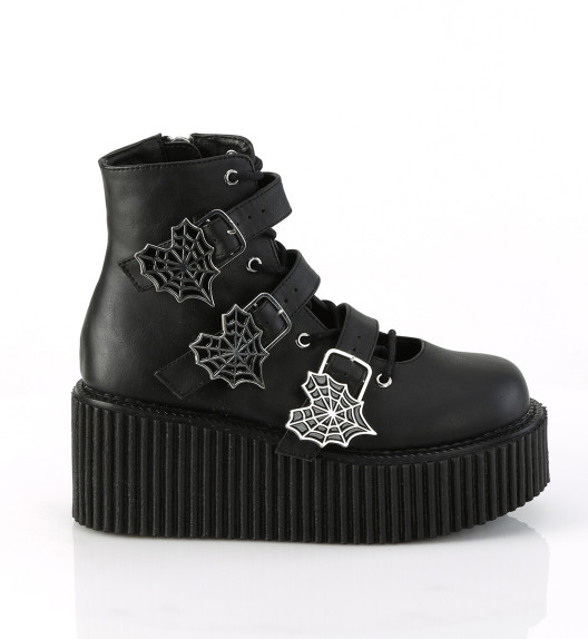 Ботинки криперы черные Demonia CRE260/BVL