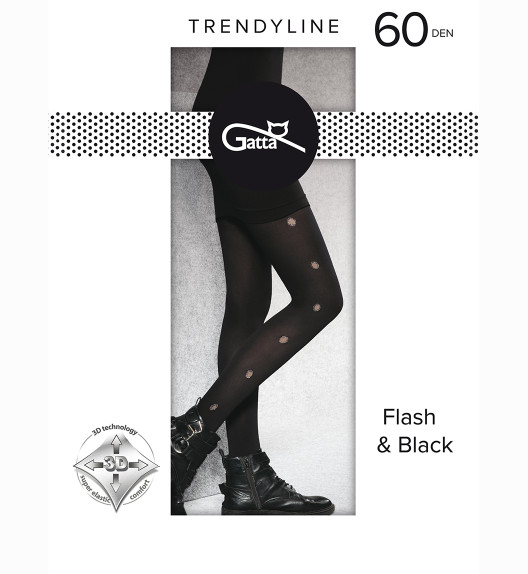 Колготки черные FLASH & BLACK 03 Gatta