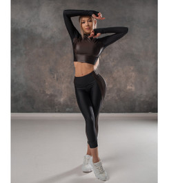 Лосины укороченные Move UP "Black & Brown Skin" Bona Fide