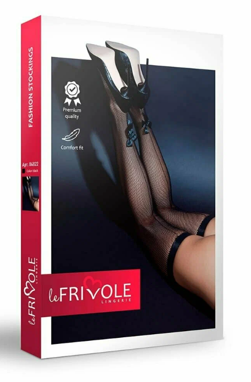 Чулки черные со стрелками и бантиком сзади