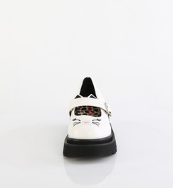 Туфли на платформе белые Demonia REGD56/WVL