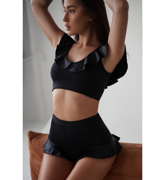 Топ черный mix Sun Shark