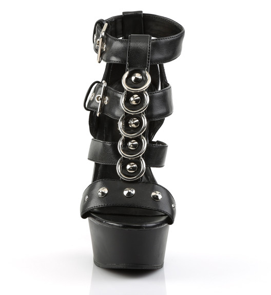 Туфли на платформе Pleaser черные DEL658/BPU/M