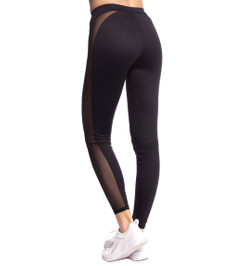 Леггинсы черные c сеткой Basic Mesh