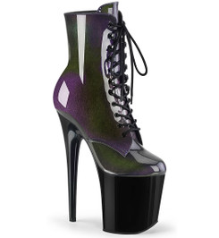 Ботильоны на платформе Pleaser оливковый хамелеон FLAM1020SHG/PP-OL/B