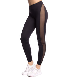 Леггинсы черные c сеткой Basic Mesh