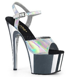 Босоножки Pleaser серебряные ADO709HGCH/SHG/SCH