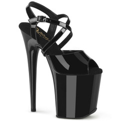 Туфли Pleaser черные лаковые FLAM824/B/M