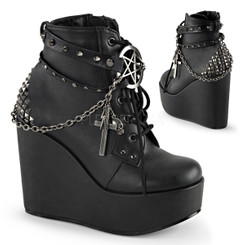 Ботинки на платформе Demonia черные POI101/BVL