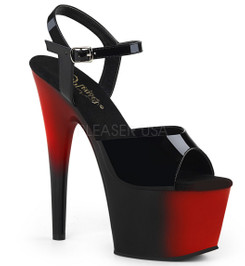 Туфли Pleaser черные с красным ADO709BR/B/R-B