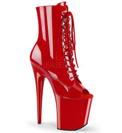 Ботильоны на платформе Pleaser красные FLAM1021/R/M