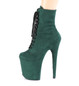 Ботильоны на платформе Pleaser зеленые замшевые FLAM1020FS/EMGFS/M