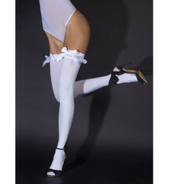 Чулки белые с бантами Le Frivole