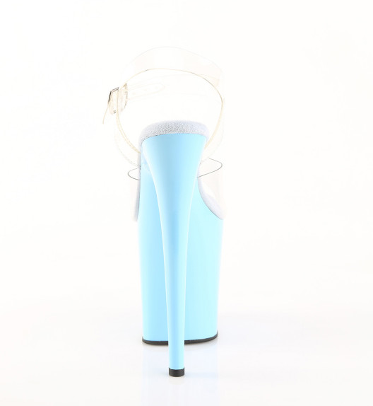 Стрипы силиконовые Pleaser голубые FLAM808/C/BB