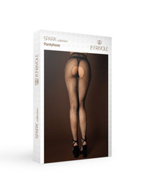 Колготки черные в сетку со стразами Le Frivole