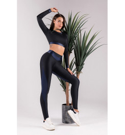 Лосины My Heart Will Go On "Black & Total Blue" Bona Fide