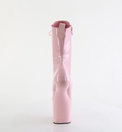 Ботильоны на платформе Pleaser розовые лаковые CRAZE1040/BP/M