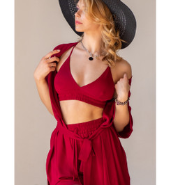Топ бордовый Bralet I-Style
