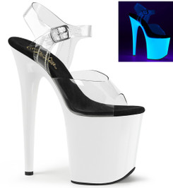 Стрипы Pleaser белые FLAM808UV/C/NW