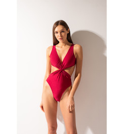 Боди бордовое Twist Shark