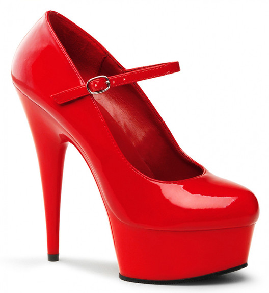 Туфли Pleaser красные DEL687/R/M