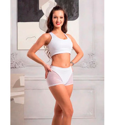 Велосипедки белые из сетки ShadowМини I-Style