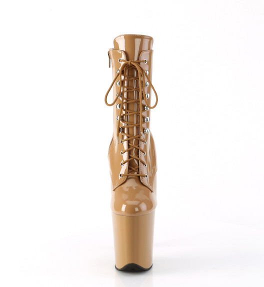 Ботильоны на платформе Pleaser бежевые FLAM1020/TF/M