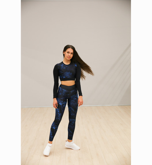 Рашгард Dark Blue palms Mansen