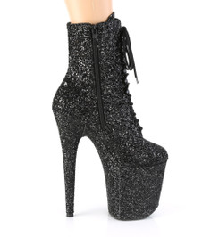 Ботильоны на платформе Pleaser черные FLAM1020GWR/BG/M