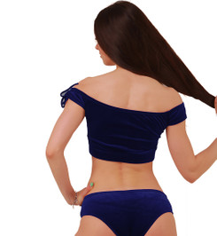 Топ синий бархатный Colette I-Style