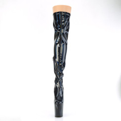 Ботфорты на платформе Pleaser черные FLAM3000HWR/BHG/M